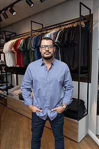 Camisa Calvin Klein Regular Manga Longa