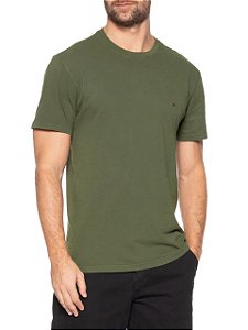 Camiseta Tommy Hilfiger Masculina Básica Verde Militar