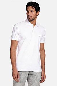 Camisa Polo Aramis Masculina Básica Piquet Branco