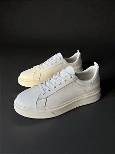 Tênis Casual Couro Branco Garbanne