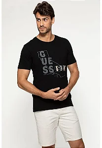 Camiseta Guess Mapa Califórnia 1981 Preto