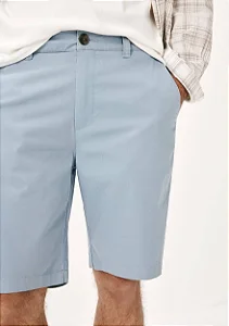Bermuda Básica Masculina Chino Em Sarja Azul