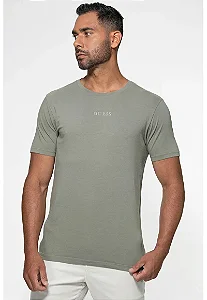 Camiseta Guess Bordado Centro Verde