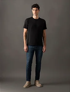 Camiseta Masculina Pima Manga Curta Calvin Klein Preto