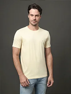 Camiseta Masculina Meia Malha Calvin Klein Amarela