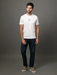 Camiseta Masculina Rubber Patch Calvin Klein Branco