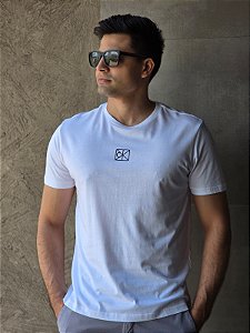 Camiseta Masculina Rubber Patch Calvin Klein Branco
