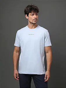 Camiseta Masculina Logo Centralizado Calvin Klein Jeans Lavanda