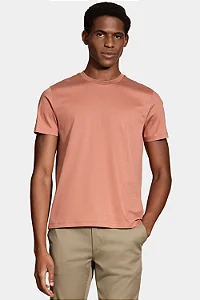 Camiseta Aramis Toque Seda Masculina Manga Curta Ferrugem