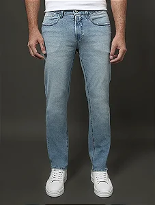 Calça Jeans Masculina Slim 5 Pockets Calvin Klein Azul Claro