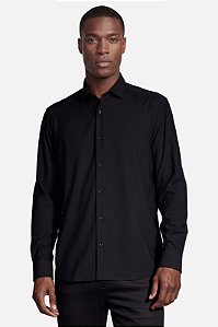 Camisa Aramis Slim Poliviscose de Bambu Com Stretch Preto
