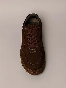 Tênis Calvin Klein Couro Nobuck Layers Unicolor Marrom