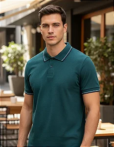 Camisa Polo Hering Básica Masculina em Piquet