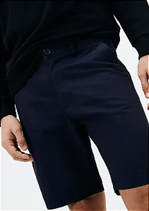 Bermuda Hering Básica Masculina Chino Reta Em Sarja