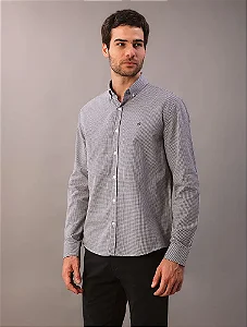 Camisa Manga Longa Masculino Regular Vichy Bd Marinho
