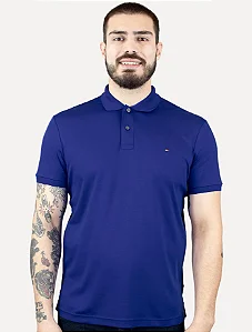 Polo Tommy Hilfiger Masculina Piquet 1985 Seasonal Azul Royal