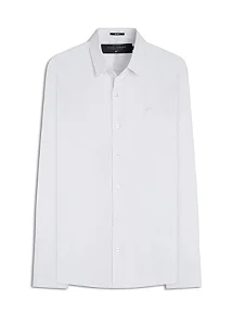 Camisa Ellus Masculina Cetim Modal  Slim Branco