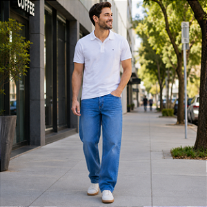 Calça Jeans Masculina Hering Corte Reto Tradicional