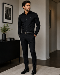 Camisa Ellus Modal Slim Preto