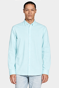 Camisa Manga Longa Oxford Button Down Planalto Azul