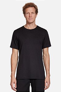 Camiseta Manga Curta Pima Básica Preto