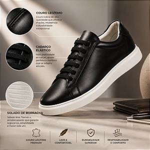 Tênis Premium Masculino Conforto Durabilidade Elegância