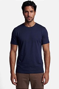 Camiseta Aramis Manga Curta Pima Básica Azul Marinho