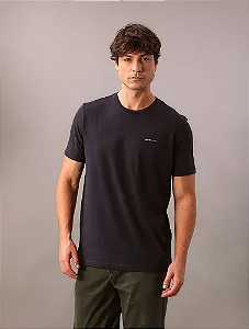Camiseta Masculina de Algodão Básica Calvin Klein Jeans Azul Marinho