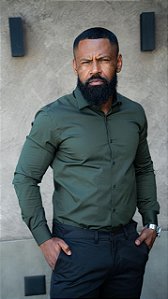 Camisa Aramis Manga Longa Verde Escuro