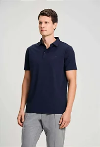 Polo Masculina Docthos Slim Tech Marinho Original Masculino