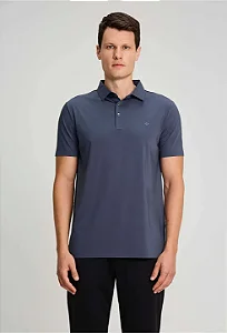 Polo Masculina Docthos Slim Tech Marinho Original Masculino