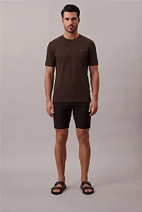 Camiseta Calvin Klein Piquet Marrom