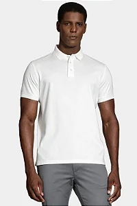 Polo Aramis Algodão Australiano Duplo Mercerizado A-70 Interlock Off White