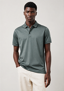 Polo Aramis Algodão Australiano Duplo Mercezizado A-70 Interlock Botanico
