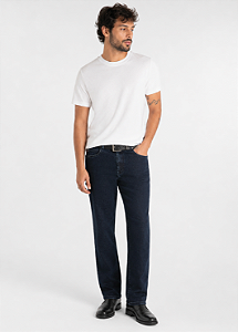 Calça Ellus First Blue Modelagem Reta Classic Lav.Escuro
