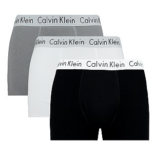 Kit Cuecas Calvin Klein - Cinza Branca Preta