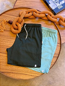 Kit Shorts Linho - Verde Musgo e Verde Água Bruder