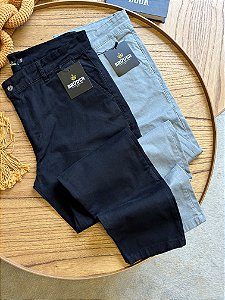Kit Calças Sarja - Cinza Claro e Preto Bruder