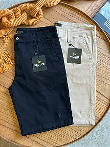 Kit Bermuda Sarja - Bege e Preta Bruder