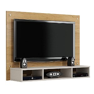 Painel Atena para TV até 43” Cinamomo/Off White Valdemóveis