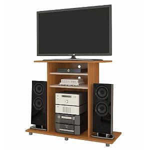 Rack com Nichos para TV 32” Cipó Cinamomo/Off White JCM