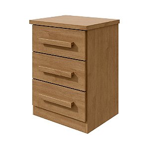 Mesa de Cabeceira com 3 Gavetas Baião Amêndoa Móveis Lopas