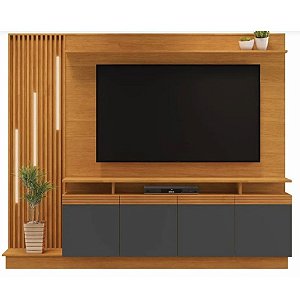 Home com LED para TV até 75" Absoluto Cinamomo/Grafite JCM