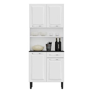 Kit Cozinha Compacta 80cm em Aço Prátika Branco Itatiaia