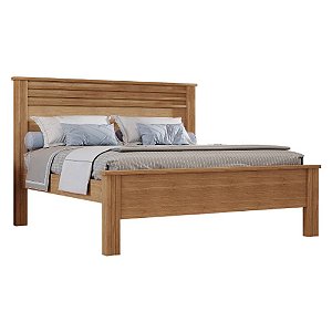 Cama Casal com Cabeceira Ripada Verona Cumaru Móveis Novo Horizonte