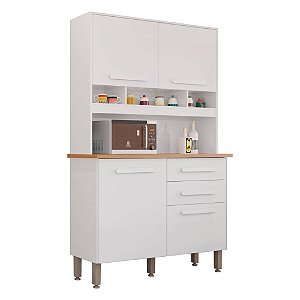 Cozinha Compacta com 4 Portas e 2 Gavetas Sofia Branco IMOP