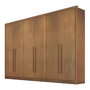 Guarda Roupa 6 Portas 8 Gavetas Robust Plus Cumaru Móveis Novo Horizonte