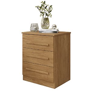 Mesa de Cabeceira 3 Gavetas Benetil Império Cinamomo