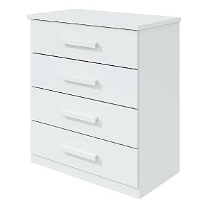 Cômoda 4 Gavetas Baião Branco Móveis Lopas