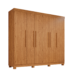 Guarda Roupa Casal 6 Portas 4 Gavetas Londres Imop Cinamomo